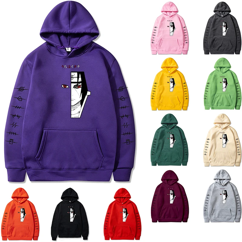 

Japanese Anime Naruto Hoodie Ladies Fashion Streetwear Kakashi Harajuku Long Sleeve Unisex Pullover Women