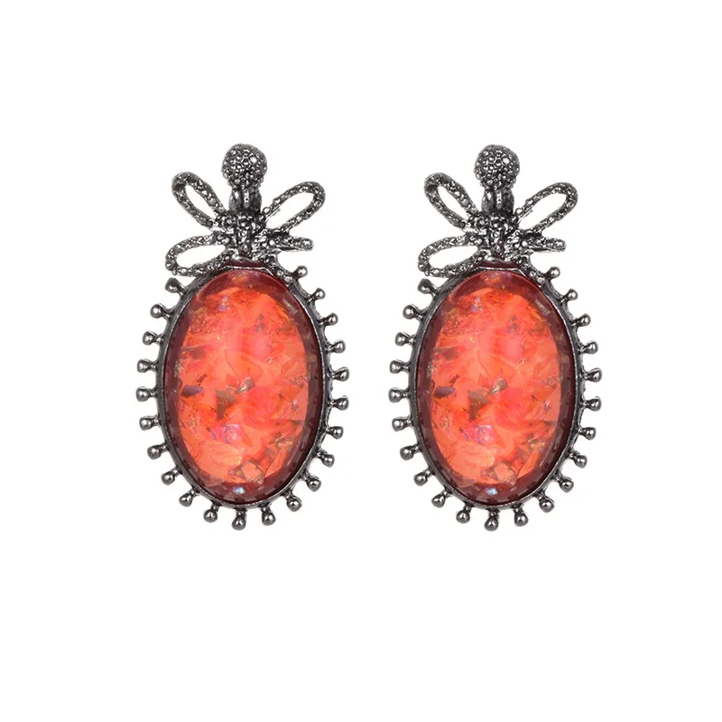Стразы овальные серьги подвески из красной смолы для женщин модные ювелирные