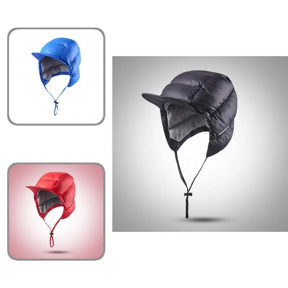 

Непродуваемая флисовая шапка-пуховик с защитой от ветра