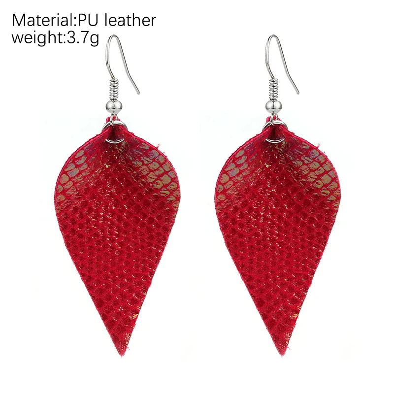 Cpop новые модные серьги из искусственной кожи однотонные простые элегантные в