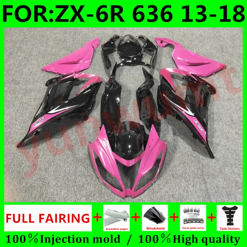 

New ABS Motorcycle Fairings Kit Fit for kawasaki Ninja ZX6R 636 2013 2014 2015 2016 ZX-6R 13 14 15 16 17 18 fairing pink black