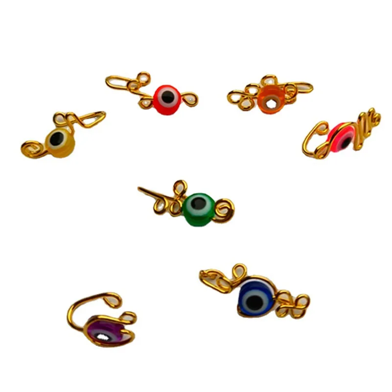 1 шт. спиральное накладное кольцо для носа от сглаза манжета без пирсинга клипса