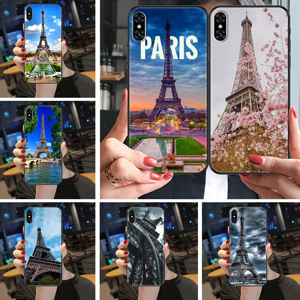 

France Paris Eiffel Tower Phone Case Cover Hull For iphone 5 5s se 2 6 6s 7 8 12 mini plus X XS XR 11 PRO MAX black trend prime