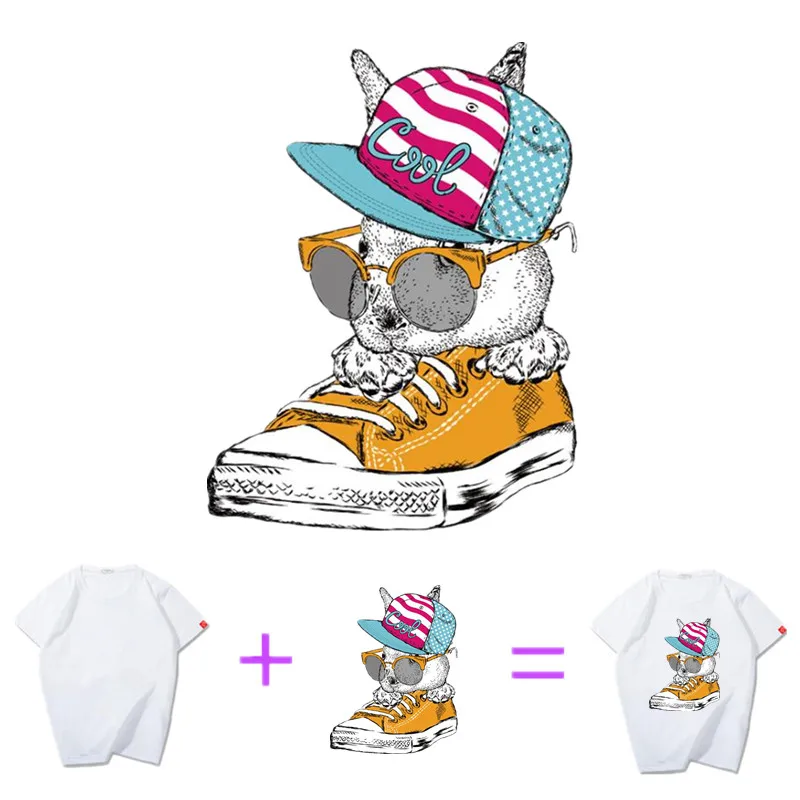 Модная Байкерская нашивка одежда 25 см обувь кролик шляпа Термотрансферная