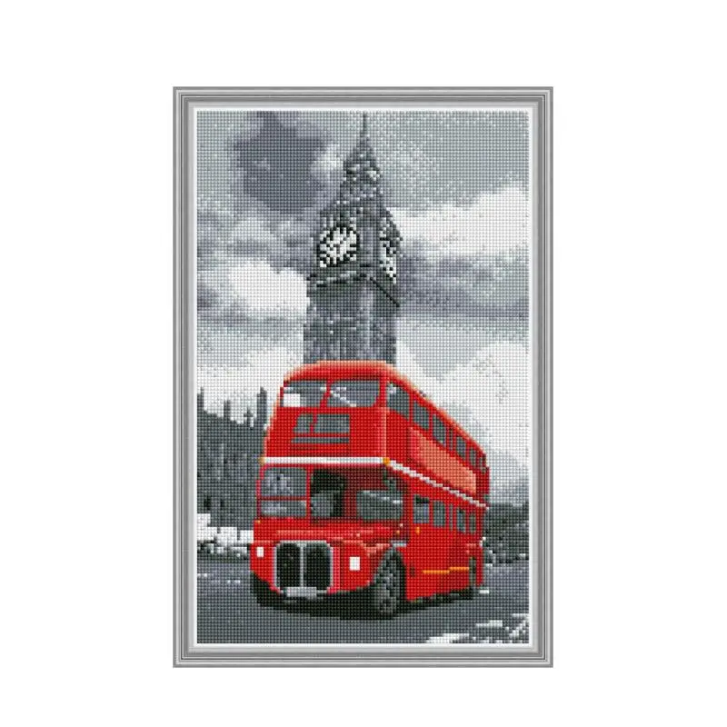 

Bus Diamond painting cross stitch kit Square Round Drill stitching embroidery DIY handmade needlework