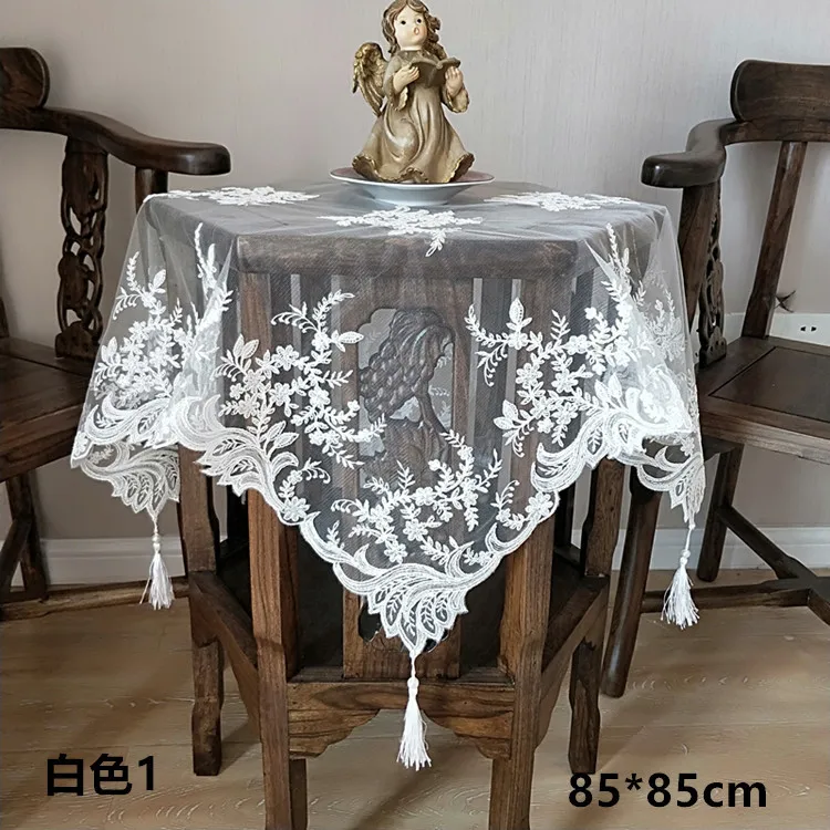 

Europese Luxe Geborduurde Lace Kralen Tafelkleed Koffie Thee Tafelkleed Placemat Lamp Pad Kerst Meubels Decoratie Mat