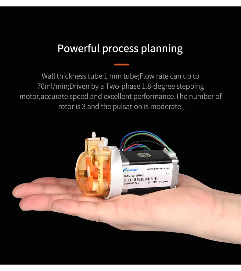 Kamoer марки KAS 12/24V мини перистальтический насос с шаговый двигатель и силиконовая трубка/BPT трубки