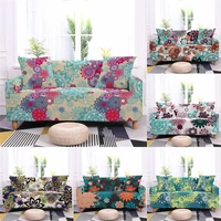 retro floral elastic sofa covers for living room stretch slipcovers flowers sectional couch cover l shape corner armchair cover