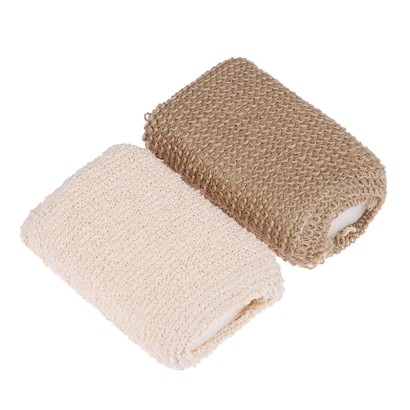 

1PC Unisex Soft Bath Gloves Massage Back Shower Scrubber Hemp Cleaning Towel Exfoliating Skin Wash Foam Towel Body Washcloths