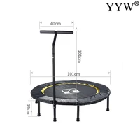 Trampoline For Kids Bearing 300KG Fitness Trampoline For Jumping Portable Round Mute Trampoline Adult Fitness Elastic Rope