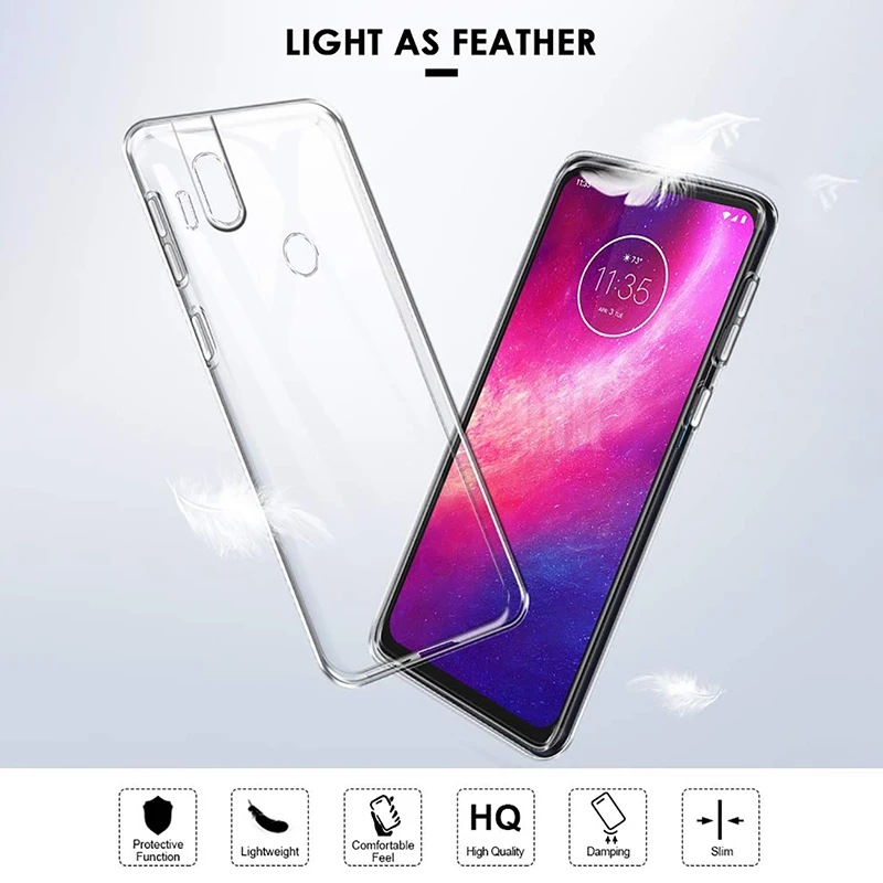 Прозрачный Роскошный чехол для Motorola Moto One Macro Action Vision Fusion Plus мягкий прозрачный