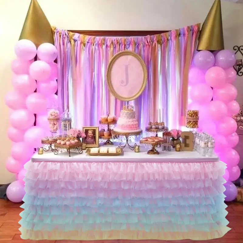 

Hochzeitsfeier Tüll Tutu Tisch Rock Geschirr Geburtstag Baby Shower Xmas Decor