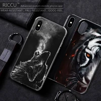 tiger cool ferocious animal phone case for iphone 11 12 pro max x xs xr 7 8 7plus 8plus 6s se soft silicone case cover