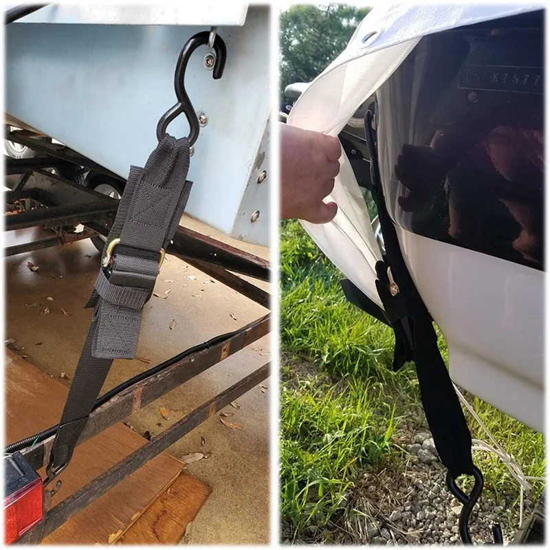 

Boat Transom Tie Down Straps to Trailer Buckle Strap for Marine Jet Ski PWC Trailers 2Inch X 4Feet,1200 LBS Capacity