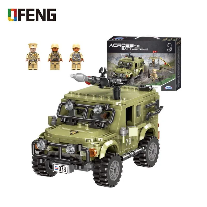 Строительные блоки игрушки Военный танк серия с боем боя кирпичи армейский