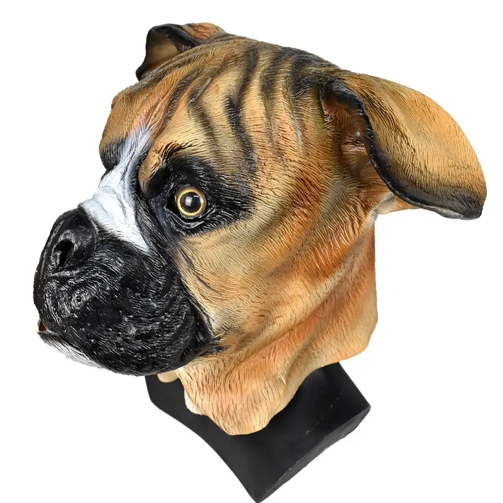 Маска для Хэллоуина Реалистичная латексная боксерская маска головы собаки