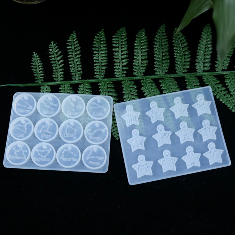 1 шт. 12 подвеска созвездия УФ отверждаемая эпоксидная смола силиконовая форма из