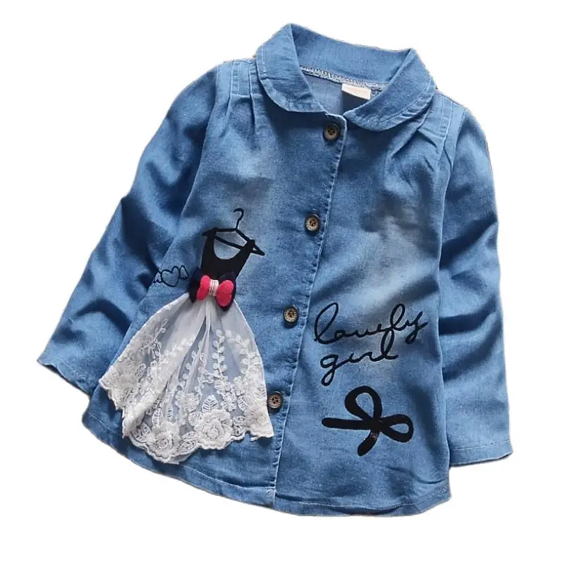 

2019 Limited New Full Manteau Fille Girls Jackets Lovely Butterfly Kids Outerwear For Sleeve Autumn Spring Jeans Coats Clothes