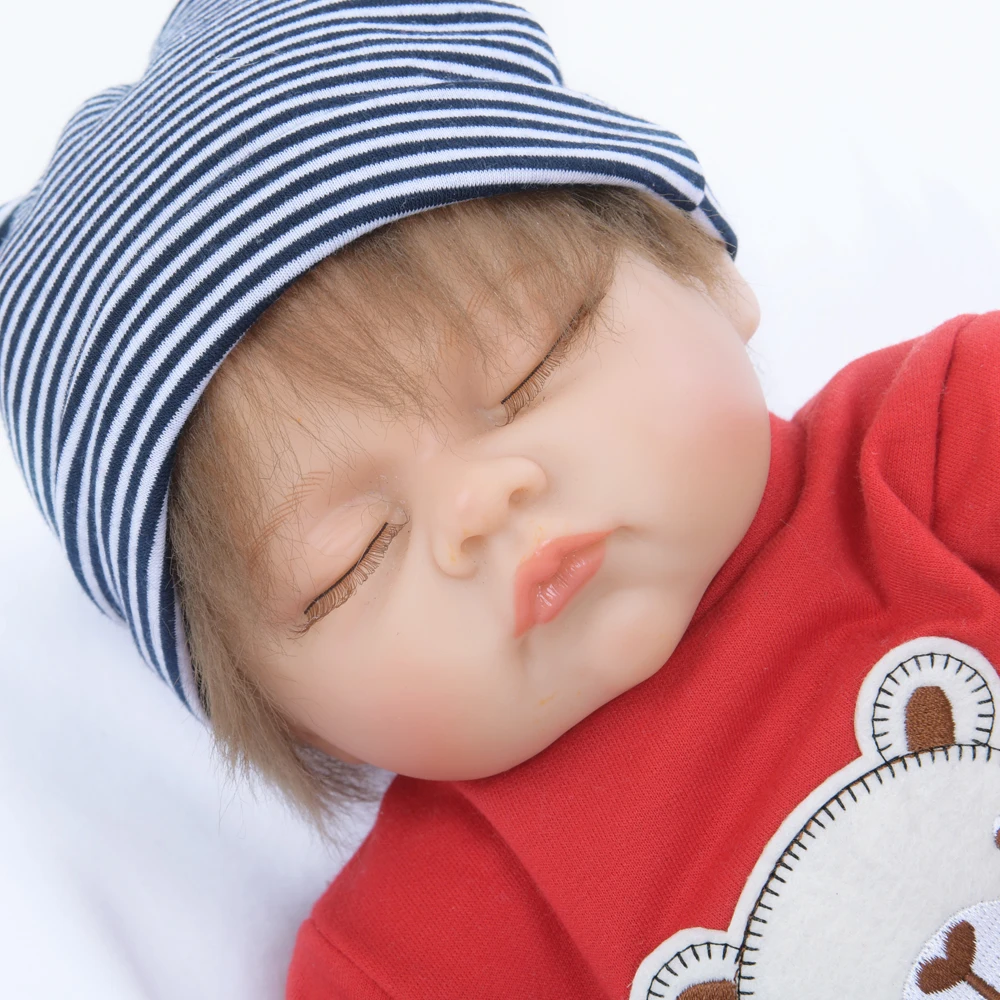 18 дюймов Новый стиль милый ребенок Bebe Reborn Кукла Реалистичная Спящая 45 см