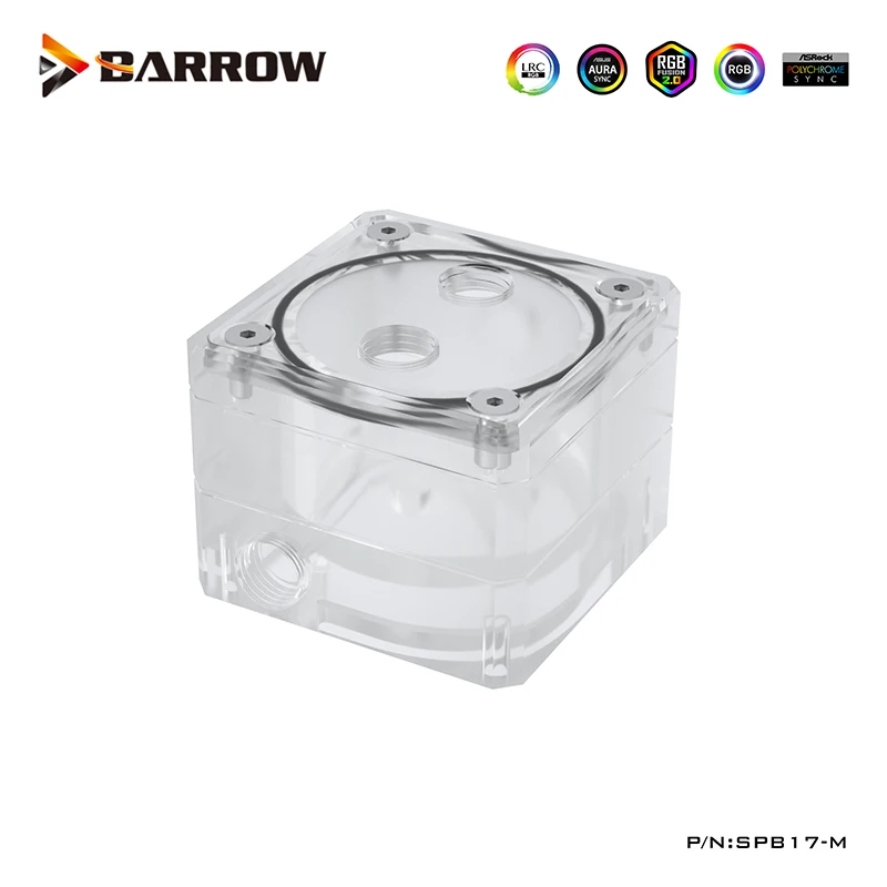 

Barrow ITX A4 PC Case Liquid Cooling Build Mini Reservoir ,Pump Expansion kit,Acrylic Material ,5V 3PIN Light System ,SPB17-M