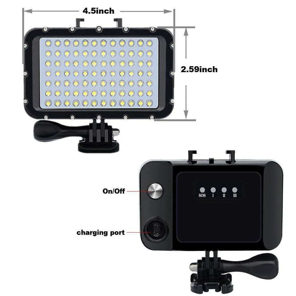 

Diving Light LED Underwater Action Photography 5000lux Video Ultra Bright Sport Camera 50M Photo Studio Waterproof For GoPro