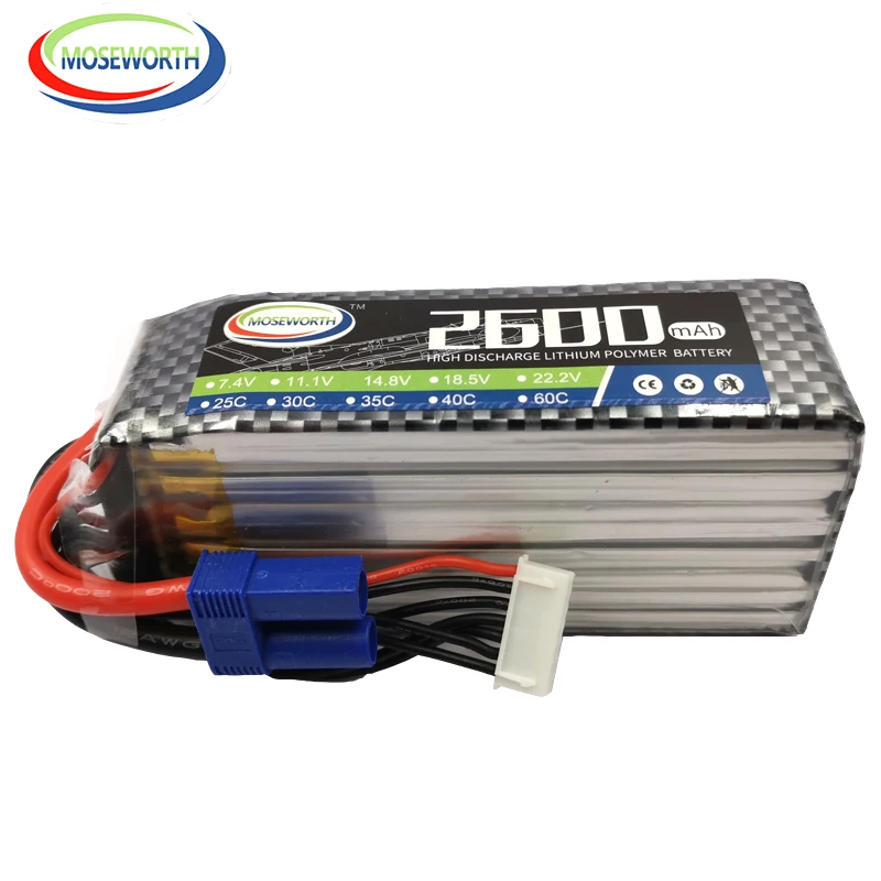 6S 22 2 V 2600 мА/ч 35C RC Квадрокоптер LiPo Батарея для радиоуправляемый самолет