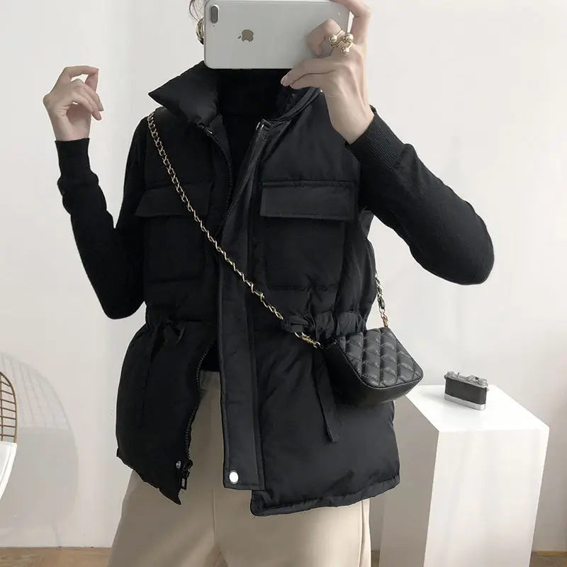 

Cotton Winter Plus Size 3XL Vest Loose Waistcoat Coat Female Winter Zipper Coat Vest Female