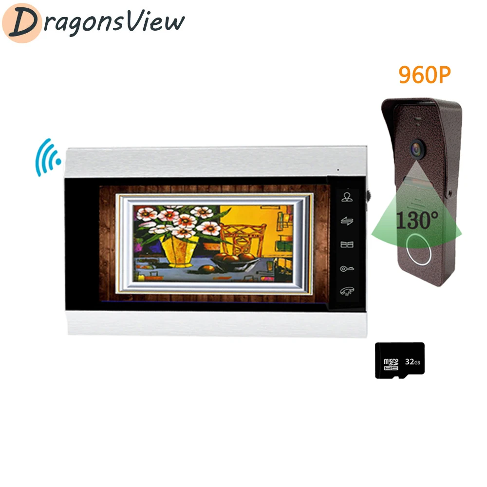 Dragonsview 960P Беспроводной телефон дверной звонок Камера беспроводной видеодомофон