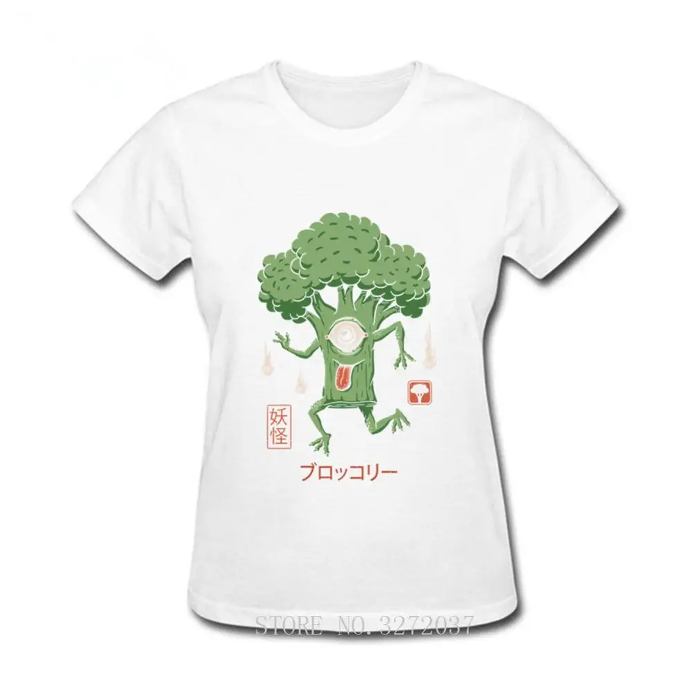 Футболка женская с коротким рукавом и принтом брокколи|Футболки| |