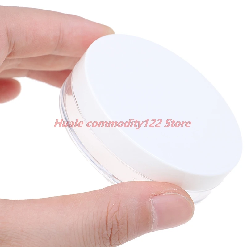 

New 8ml White Cap Empty Loose Powder Box Plastic Empty Clear Loose Box Reusable Makeup Cosmetic Container Cosmetic Jar Pot
