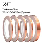 Лента из медной фольги 356810 мм, длина 65 футов, односторонняя проводящая лента из медной фольги, экранирующая Электромагнитная лента при высоких температурах