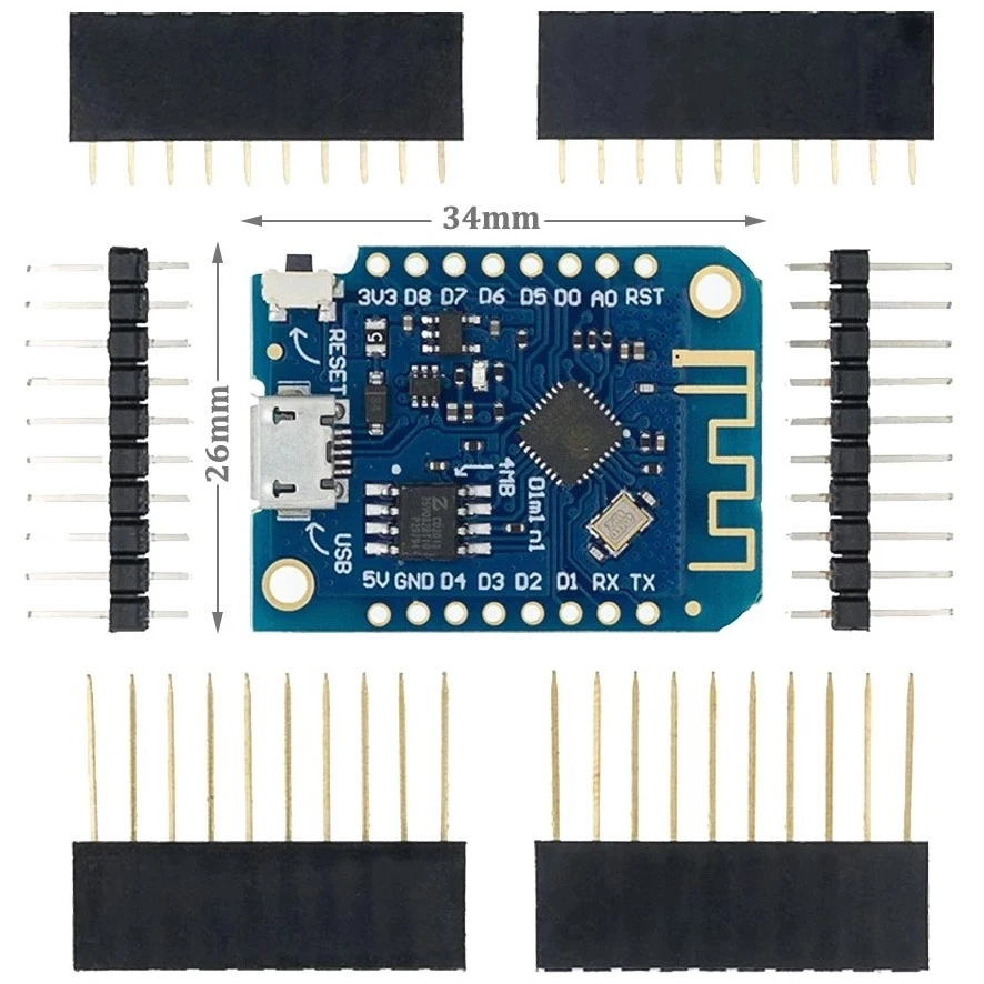Плата для разработки Wi-Fi ESP8266 ESP-12E ESP-12F CH340G CH340 V2 USB WeMos MH-ET LIVE D1 Mini ESP32/ESP-32 |