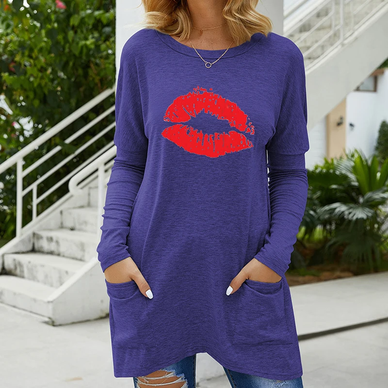 

Fashion Santa Claus Print T-Shirt Mini Dress Elegant O Neck Long Sleeve A-Line Dresses Spring Autumn Pocket Party Dress Vestidos