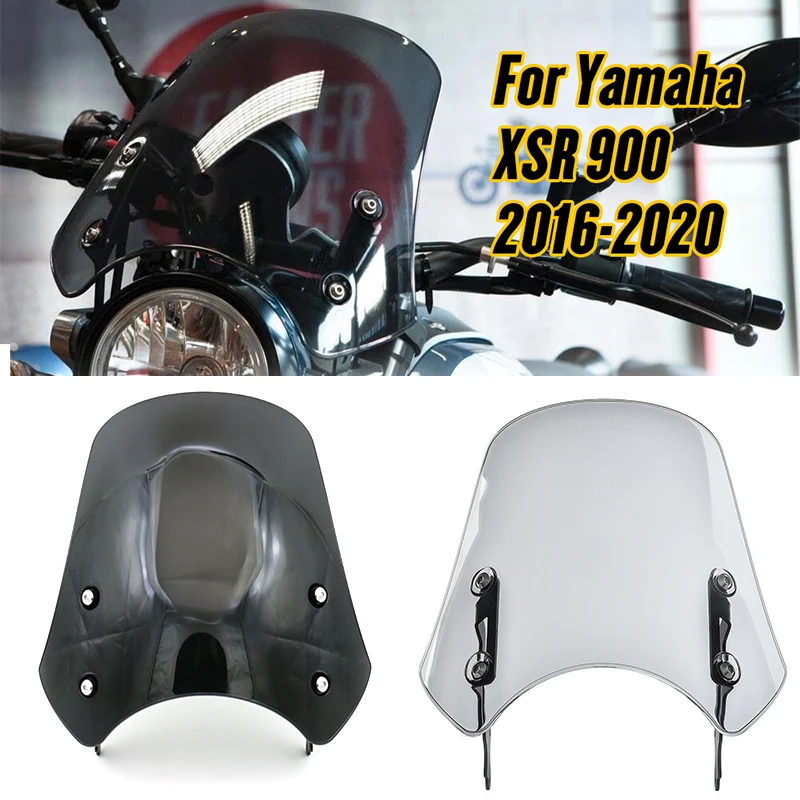 

XSR900 Windshield Windscreen for Yamaha XSR 900 2016 2017 2018 2019 2020 Motorcycle Wind Deflectors Airflow Flyscreen Pare-brise