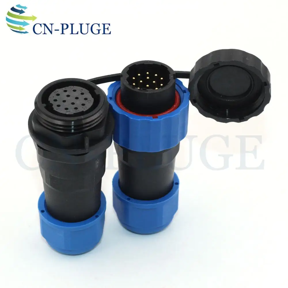 14-контактный разъем автомобильный водонепроницаемый типа SP20 штекер и гнездо