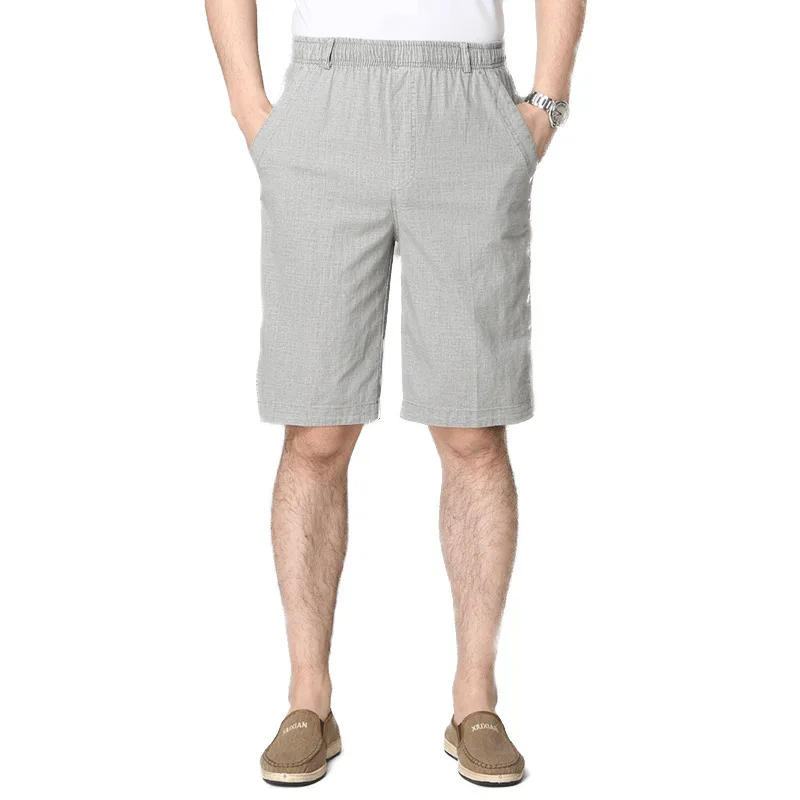 

Hot Sale 2020 Men's Casual Pants Cotton Linen Five-point High Waist Loose Plus Size Straight Pants Linen Shorts Men's Clothing