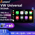 Eunavi 2 Din Android 11 автомобильный Радио мультимедийный плеер для VWVolkswagenGolfPoloTiguanPassatb7b6SEATLeonSkoda Octavia GPS
