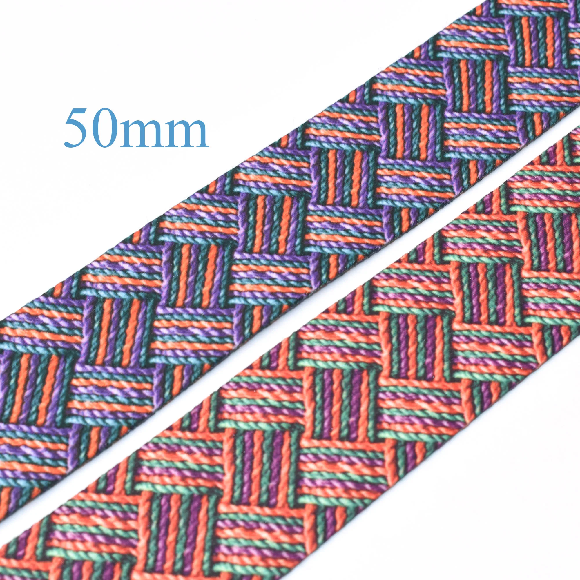 Лента жаккардовая из полиэстера ткань 2 дюйма ремень для кошелька брелок ключей