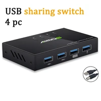 usb sharing switch kvm splitter box plug and paly 4 in 4 out for 4 pc sharing printer keyboard mouse kvm usb 2 0 sharing switchs