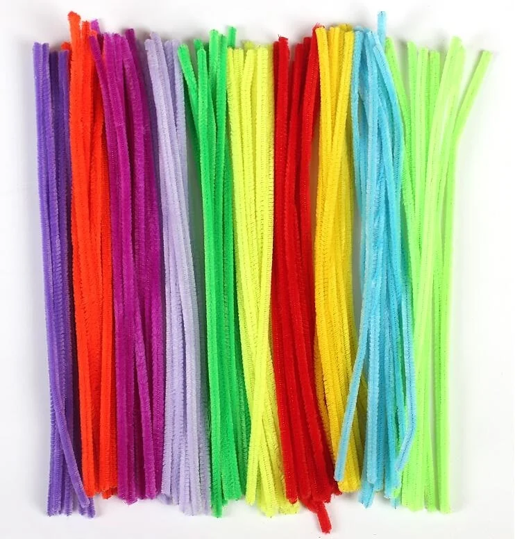 

Plush stick colorful POM Googly swinging eye color rainbow shilly stick children's DIY art education toy