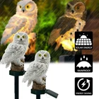 Садовые светодиодный ные лампы на солнечной батарее, водонепроницаемая лампа с украшением в виде совы, животного Пикси, семейная уличная лампа на солнечной батарее