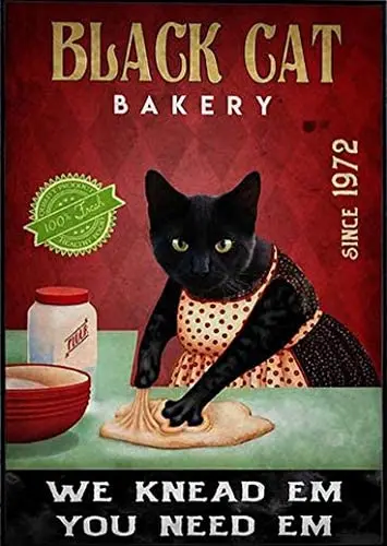 

Cat Lover Poster Cave Decor Metal Sign Alcohol Home Bar Retro Vintage Signs 12"x16" Inch