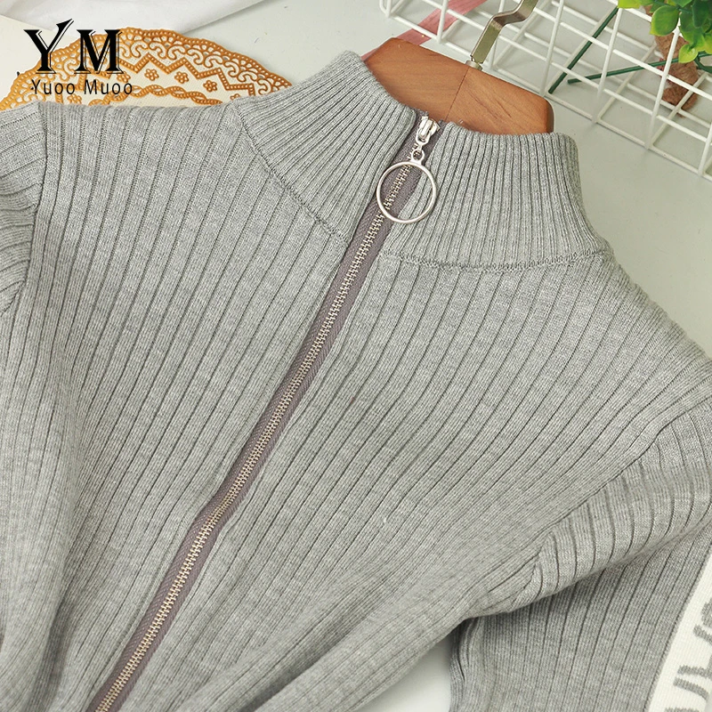 YuooMuoo шикарное Ins трикотажное облегающее платье с длинными рукавами и надписью 2019