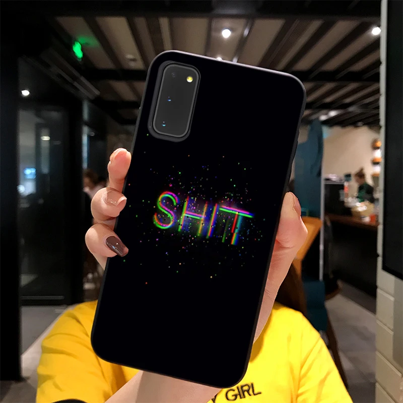 Чехол для Samsung черный Радужный Готический индивидуальный Принт мягкий