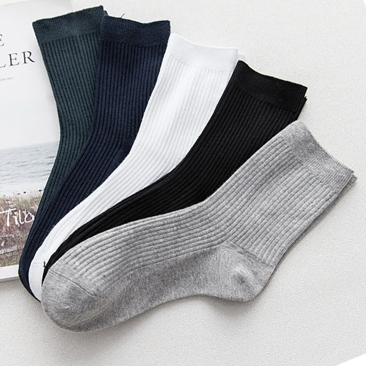 

5 Pairs Of Free Shipping Men's Tube Socks Sports Business Pure Cotton Breathable Socks Men Gift Cycling Socks Chaussette Homme