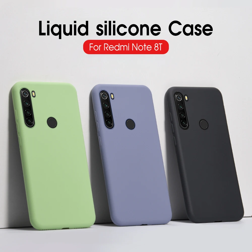 Thin Soft Case For Xiaomi Redmi 8 8A Note 8T Pro Original Liquid Silicone Candy Color Capa 7 |