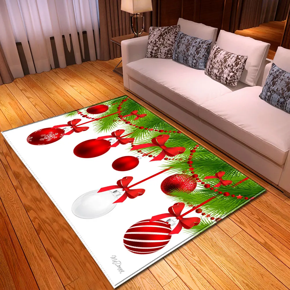 Веселый Рождественский коврик для детской комнаты мягкий фланелевый игровой