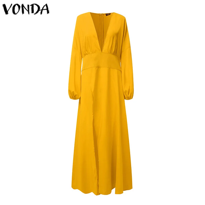 VONDA, Женская Осенняя модная длинная рубашка с длинным рукавом, блузки, асимметричная туника, топы, Blusas Femininas размера плюс вечерние рубашки 5XL