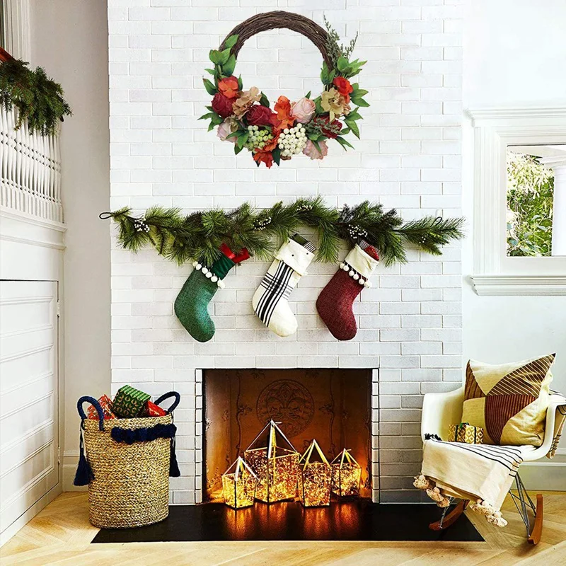 

Artificial Rose Flower Wreath Front Door Wreath for Home Party Indoor Outdoor Window Wall Wedding Party Decoration