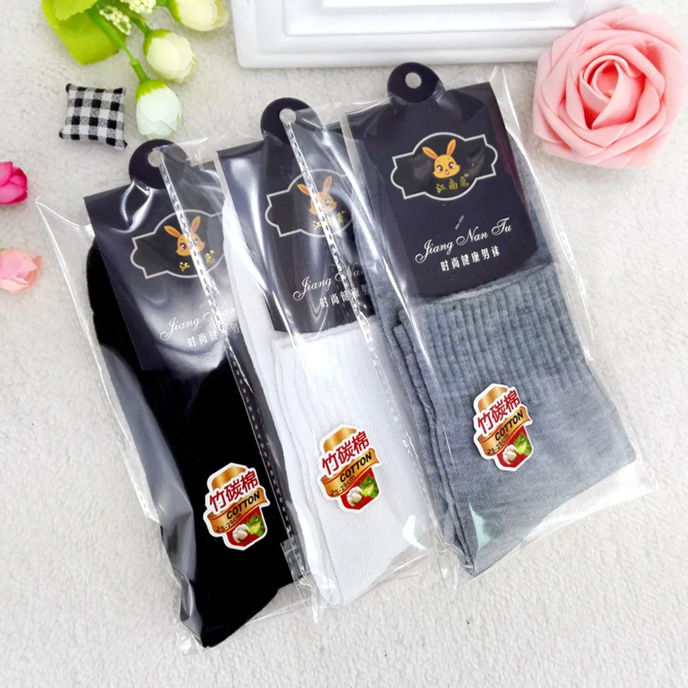 High Quality Mens Business Cotton Socks Casual Gray Black White Z908 | Мужская одежда